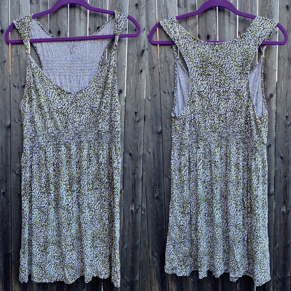 A.n.a White Cheetah Racerback Dress